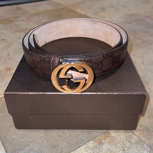 Mens Gucci Brown Belt